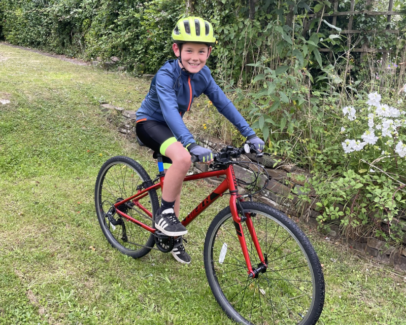 Braunton boy bikes 91 miles to raise money for North Devon Hospice