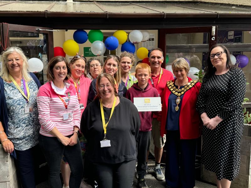  Pictured at the celebration event are (from left): Jane Cox, Director, On Track; Milly Prout, Thrive practitioner and behaviour lead; Leanne May, Thrive practitioner; Emma Greenaway, Thrive practitio