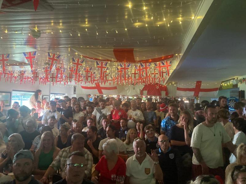 Watching the Euros at Braunton CC