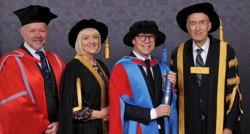 Comedian Josh Widdicombe awarded honorary degree by the University of Exeter