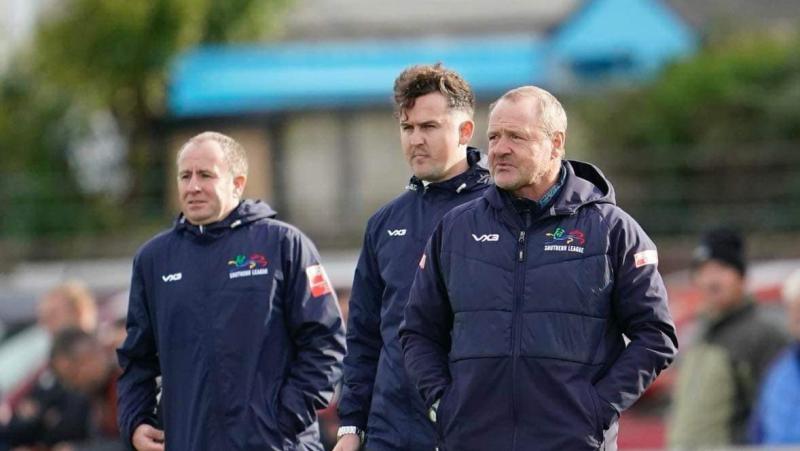 New-look management team for Bideford AFC. Pic from Sean Gosling