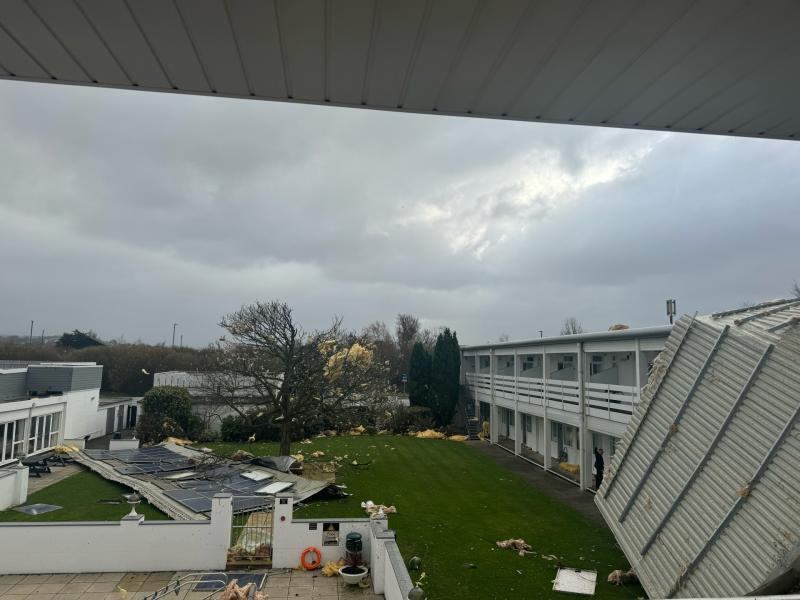Barnstaple Hotel closes after storm damages roof