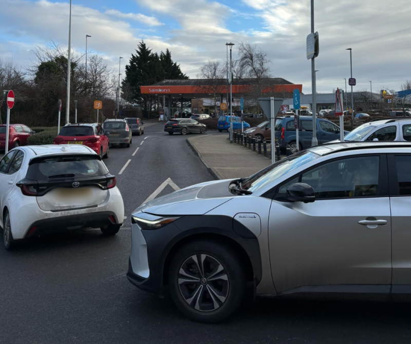 Barnstaple Sainsbury's car park congested as roadworks cause delays