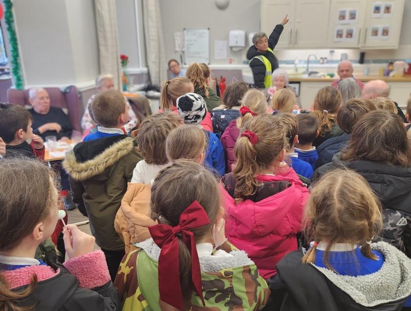 Junior school students brighten Ilfracombe nursing home