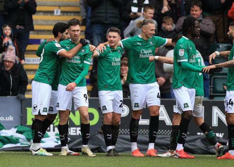 Rare celebrations for Plymouth Argyle. Pic from PPAUK
