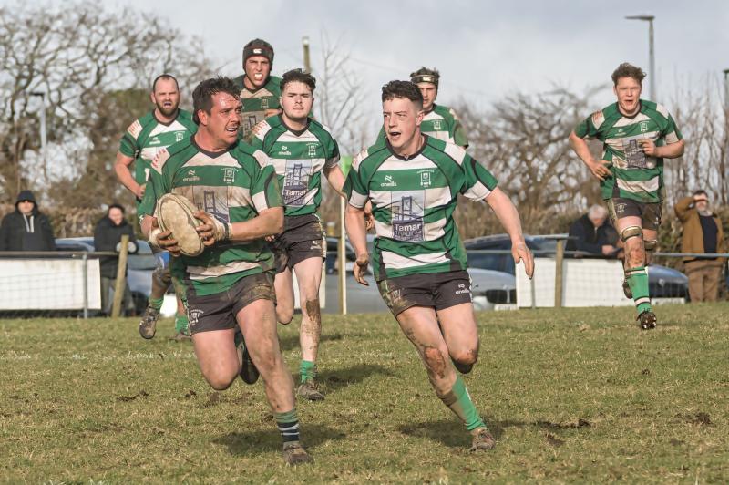 Ben Sawyer leading the Torrington charge. Pic from Kevin Crowl