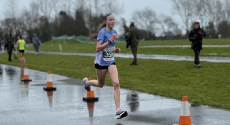 Ella Tout racing in the rain