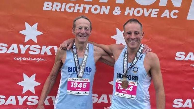 John and Keith Shapland at Brighton 10K