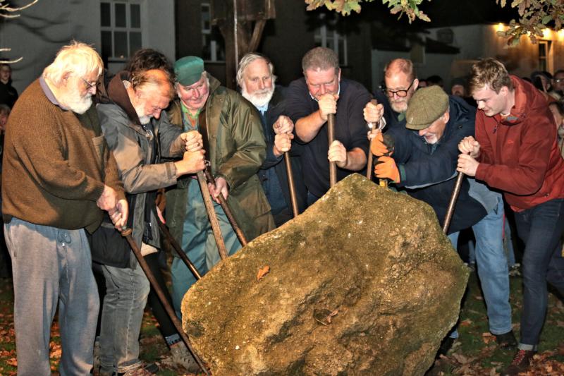 ndg Shebbear history devils stone turning