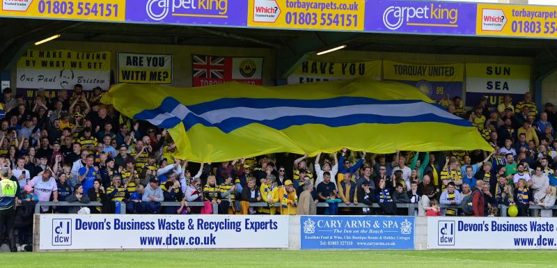 Torquay United's Yellow Army. Pic from PPAUK