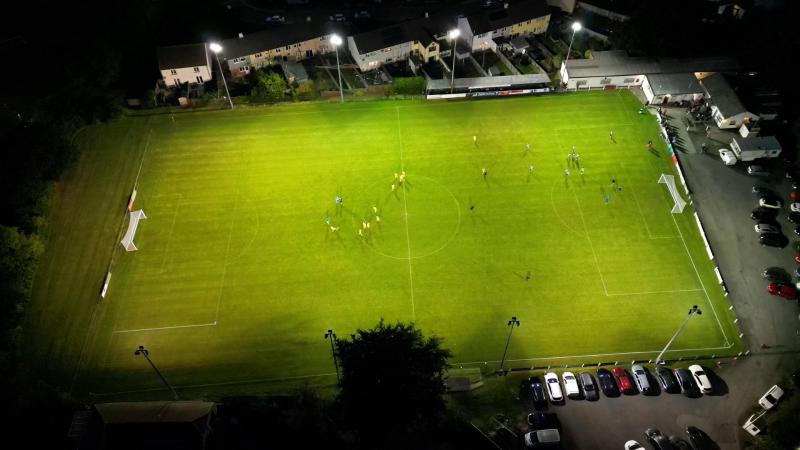 Looking down on Holsworthy AFC