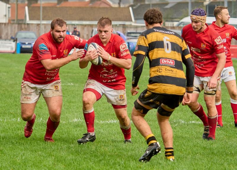 Barum stars Dominc Robson and Callum Davies. Pic from Bob Collins