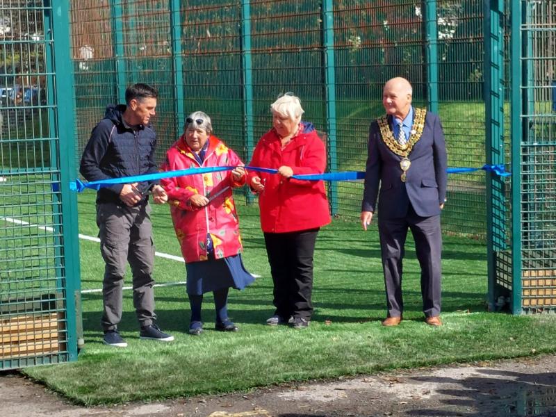 Cutting the Sandymere ribbon