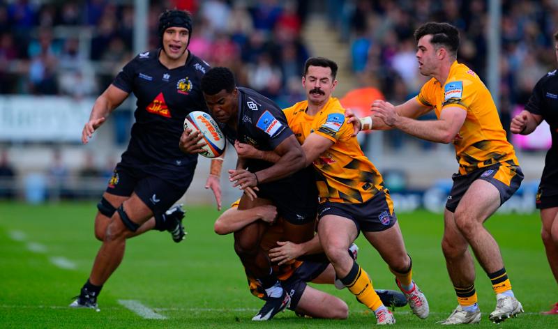 Immanuel Feyi-Waboso inspires Exeter Chiefs. Pic from PPAUK