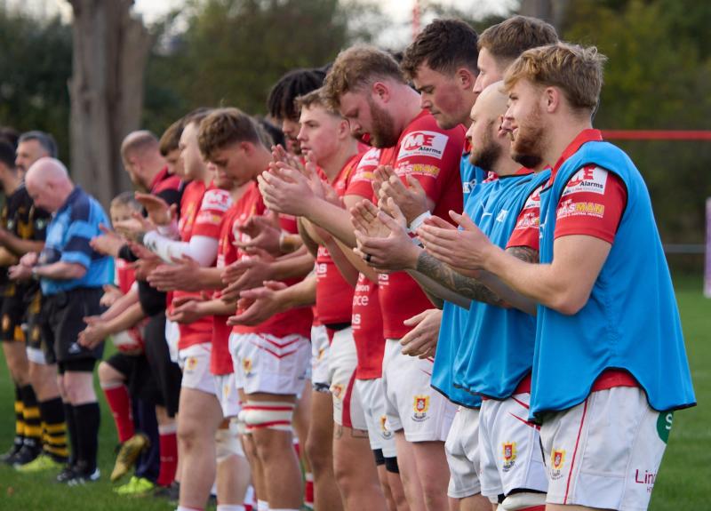 Barnstaple RFC tribute for Alison Joce. Pic from Bob Collins