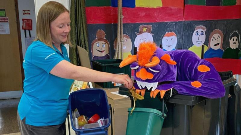 Devon councils spend £30k to send food-waste monster into schools