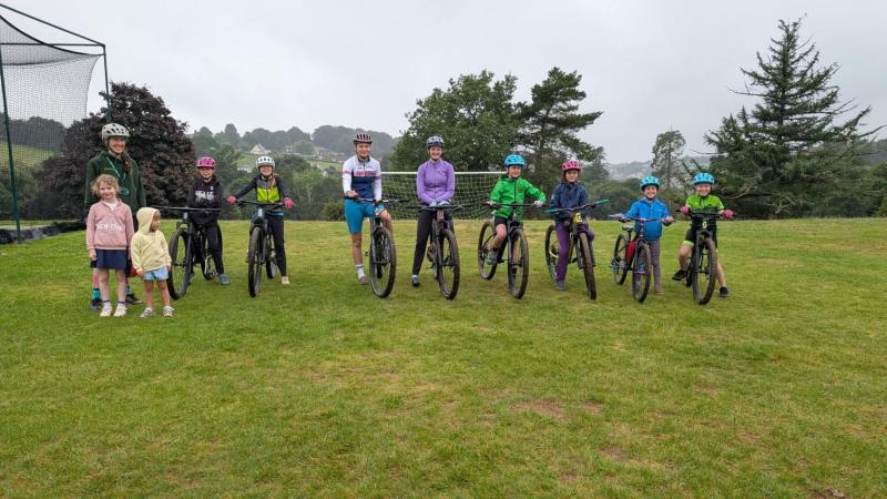 Group shot of the girls in Dartmoor Velo at recent training session (Emily Medland)