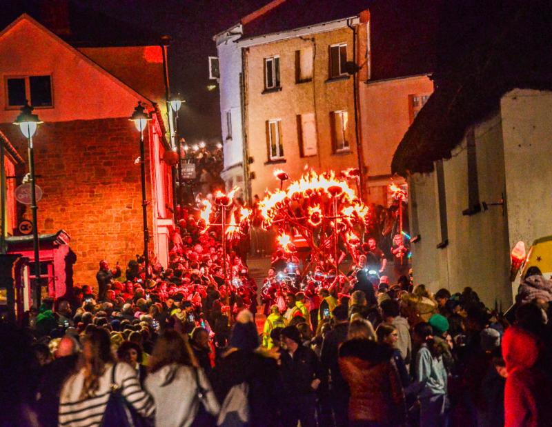 Saturday's carnival saw large crowds gather in the village of Hatherleigh Credit- DL Photography