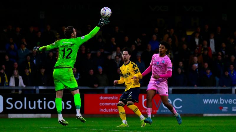 Jordan Young scores number seven for Gulls. Pic from PPAUK