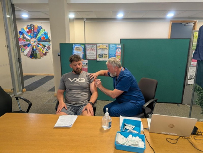 A flu vaccination at the Hub in Paignton Library