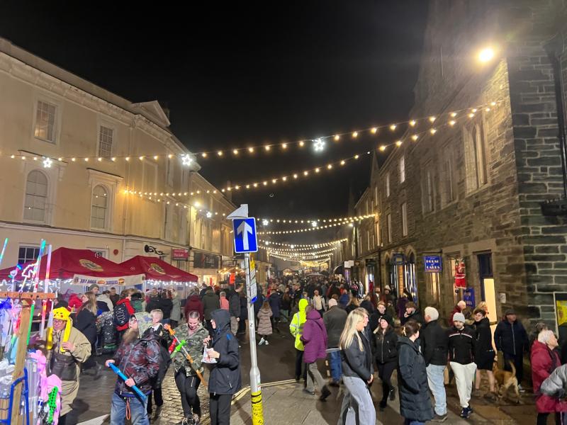 Visitors and residents alike filled the brightly lit streets  Image- Jamie Townsend