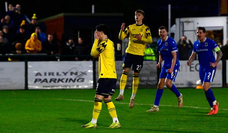 Jordan Young misses crucial penalty. Pic from PPAUK