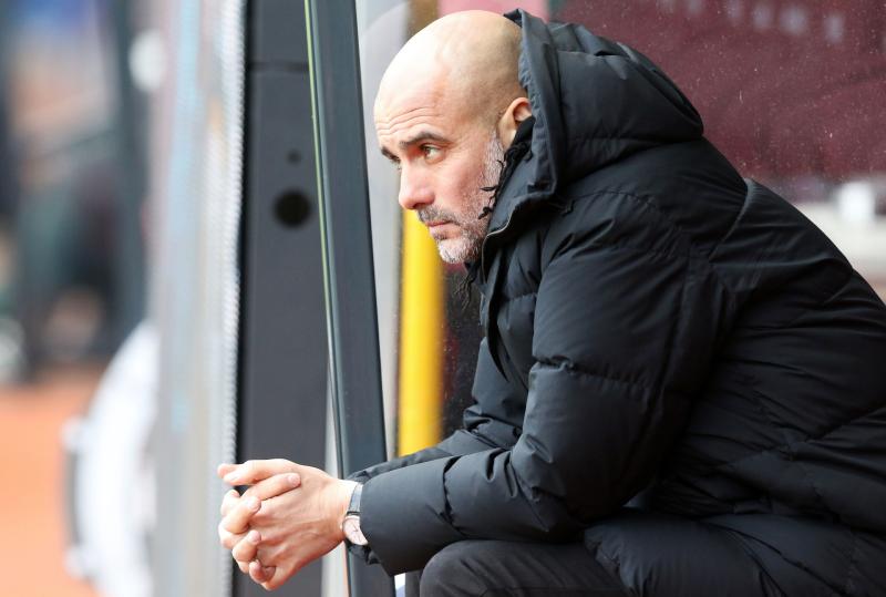 Exeter taking on Pep Guardiola and Manchester City. Pic from PPAUK