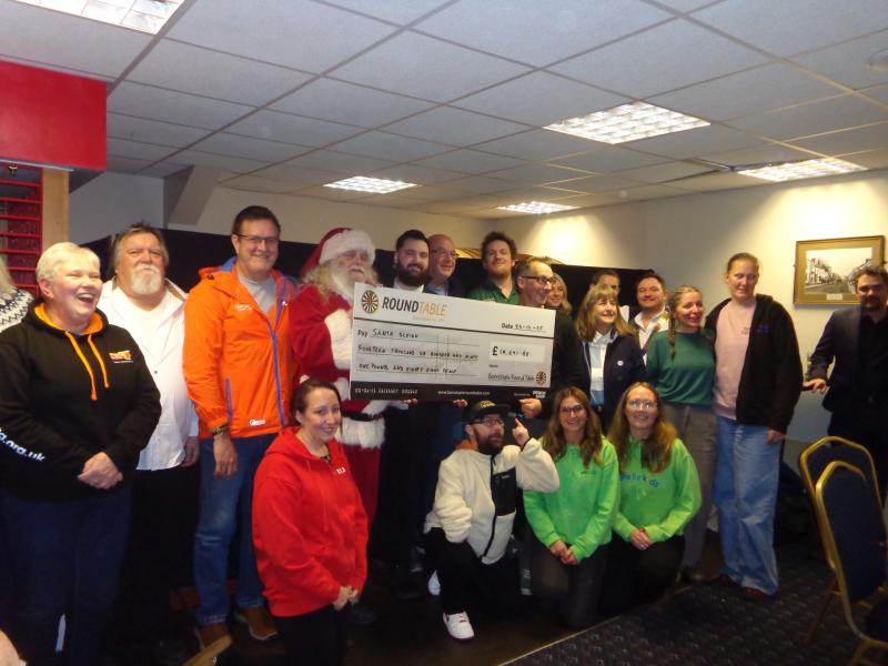 Barnstaple RT Santa Sleigh cheque group