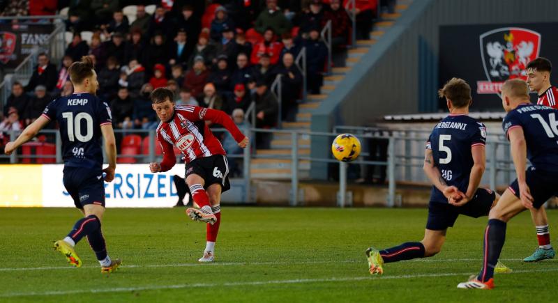 Exeter City beating Stevenage. Pic from PPAUK