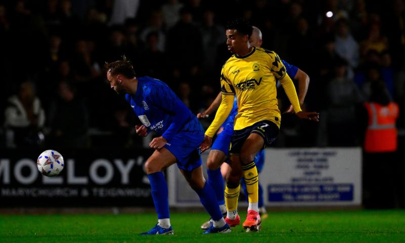Louis Dennis v Chippenham Town. Pic from PPAUK