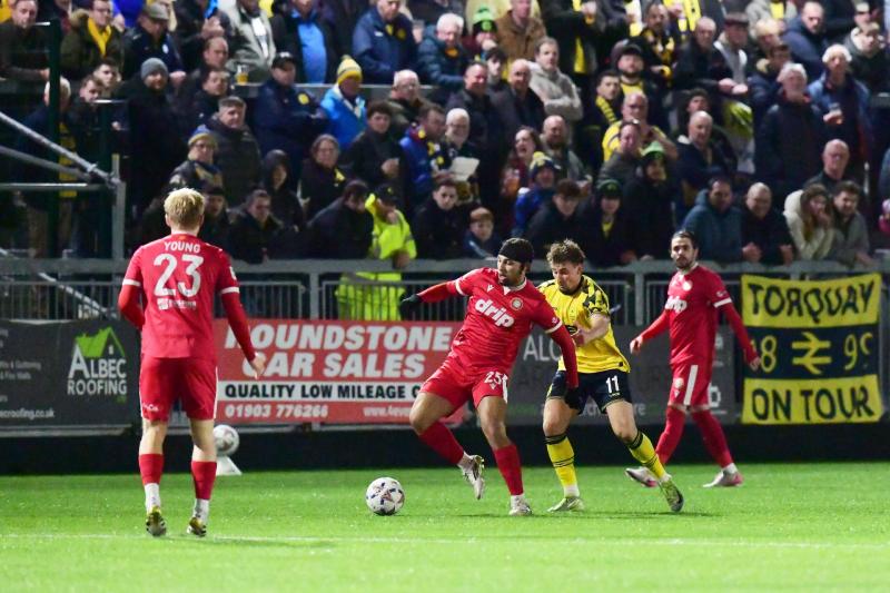 Torquay United beaten at Worthing. Pic from PPAUK