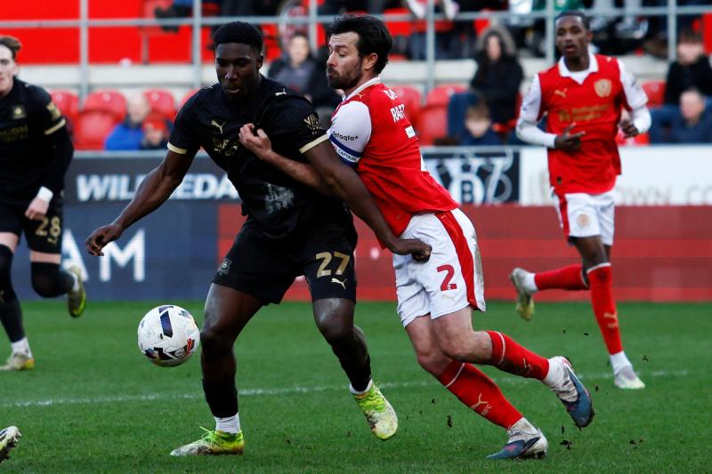 Rotherham v Plymouth Argyle. Pic from PPAUK