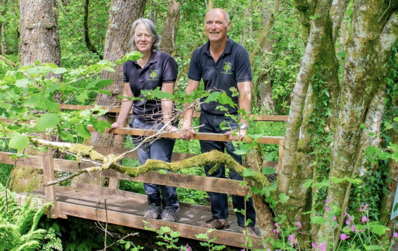Michelle Grist and co-owner Kevin Chamberlain at Wray Valley near Lustleigh (Photo credit: Wray Valley)