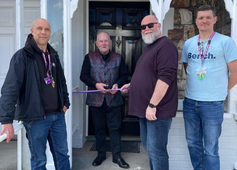 The official opening - Cllr. Chris Penberthy, Chris Coldrick- Path Chair of Trustees and Path MARS Accommodation Workers at the new property