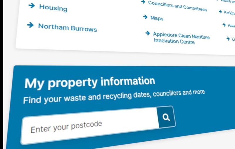 A screenshot of the My Property online tool - Credit: TDC