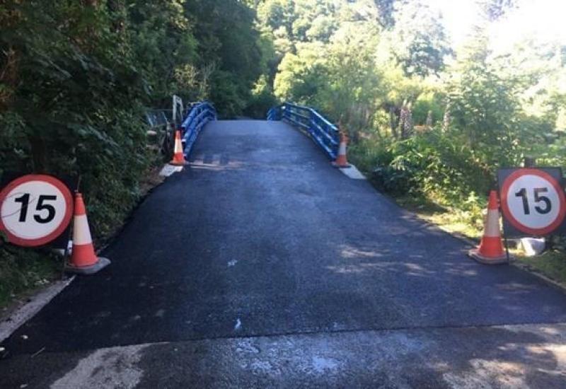Temporary bridge installed at Martinhoe