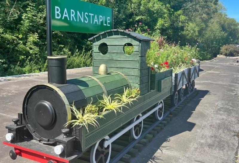 A brighter looking train station thanks to Barnstaple In Bloom