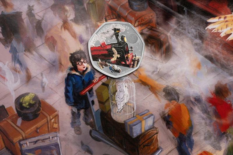 Harry Potter-themed coin featuring Hogwarts Express launched