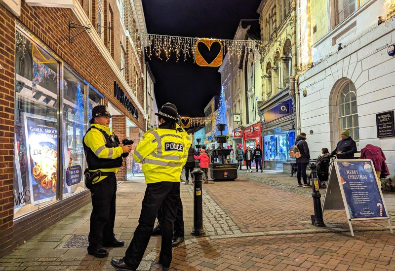 Police carrying out anti-social behaviour patrols in Barnstaple - Credit: NDC