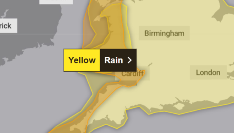 Amber weather warning 