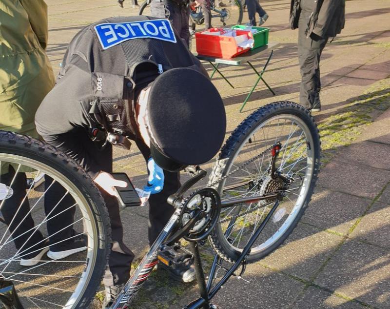Police with bike 