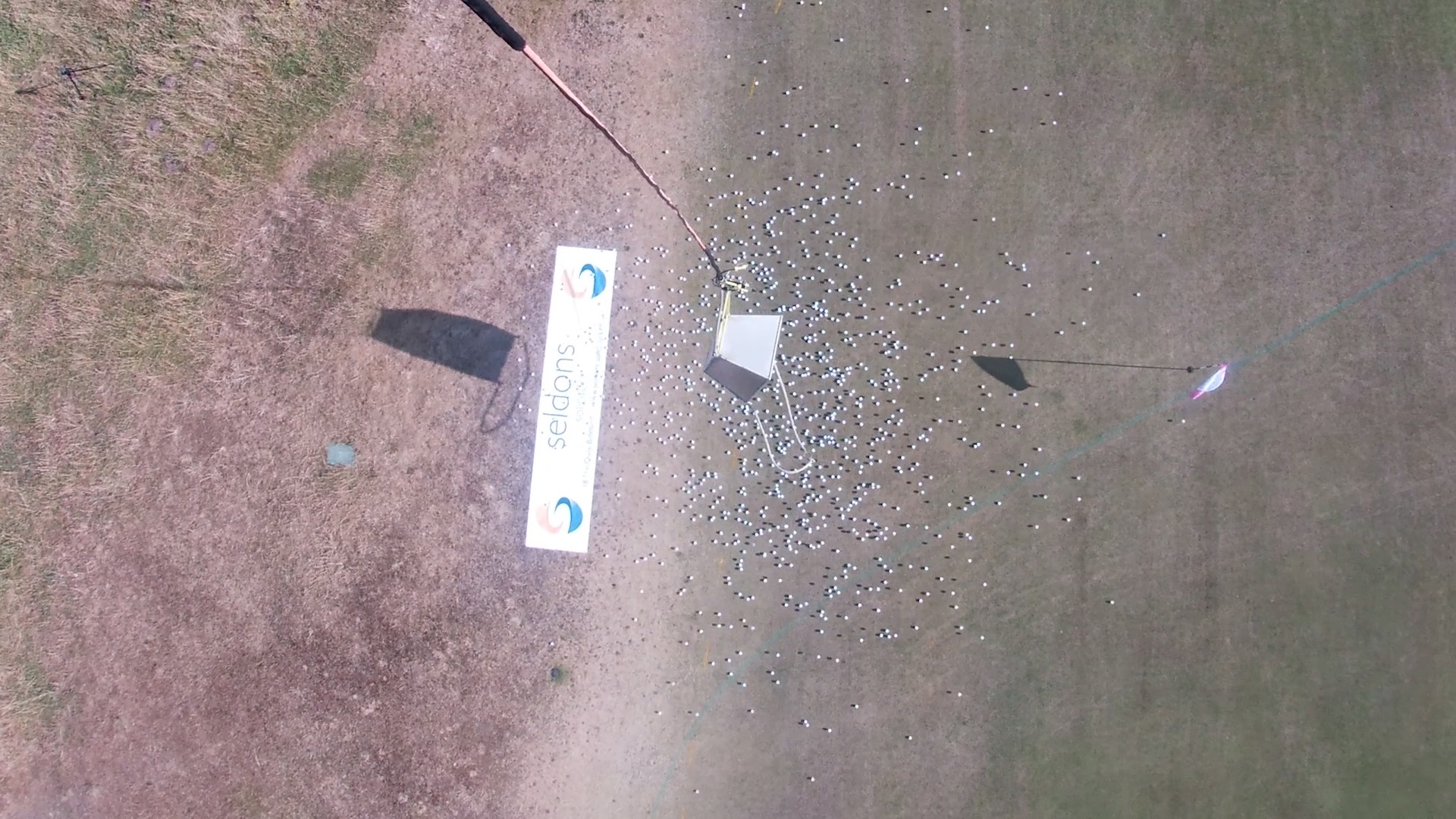 The view from the helicopter looking down on the hole - Credit: NDH