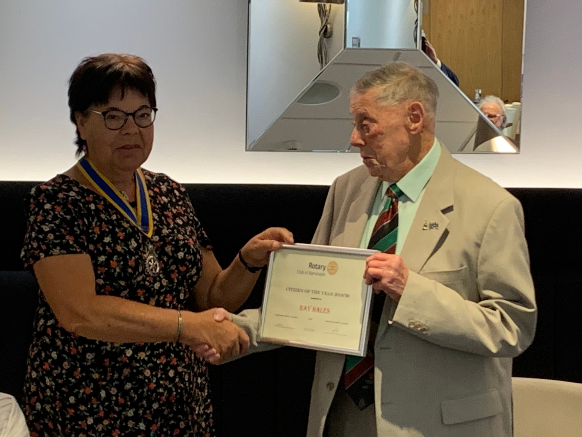 Rotary President Ro Day with Ray Hales - Credit: RCB