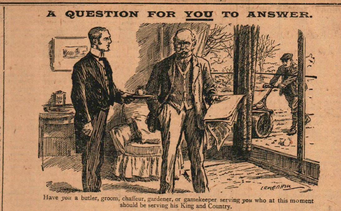Cartoon from Bideford Gazette, January 1915
