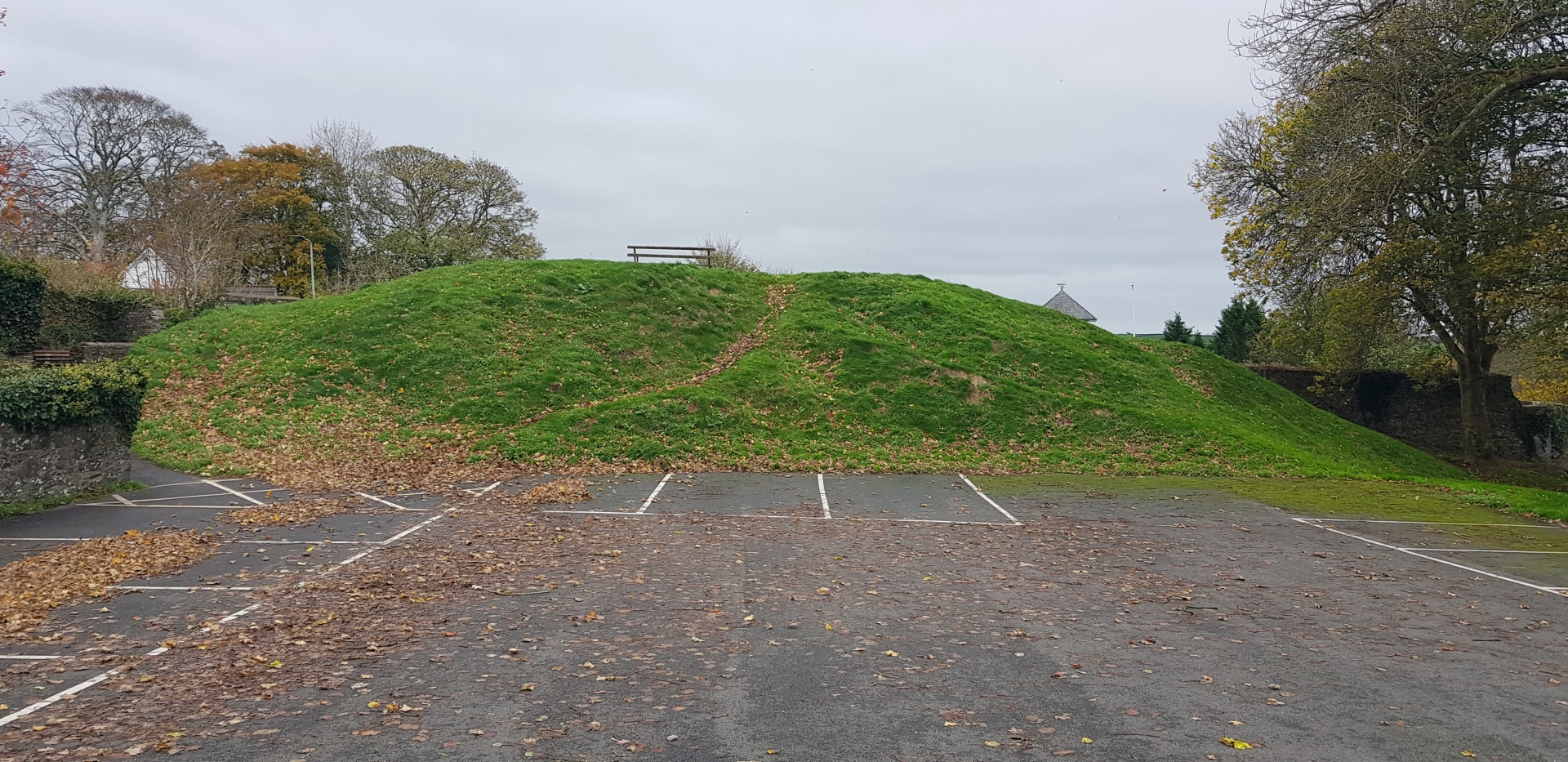 Motte mound remaining from Torrington Castle