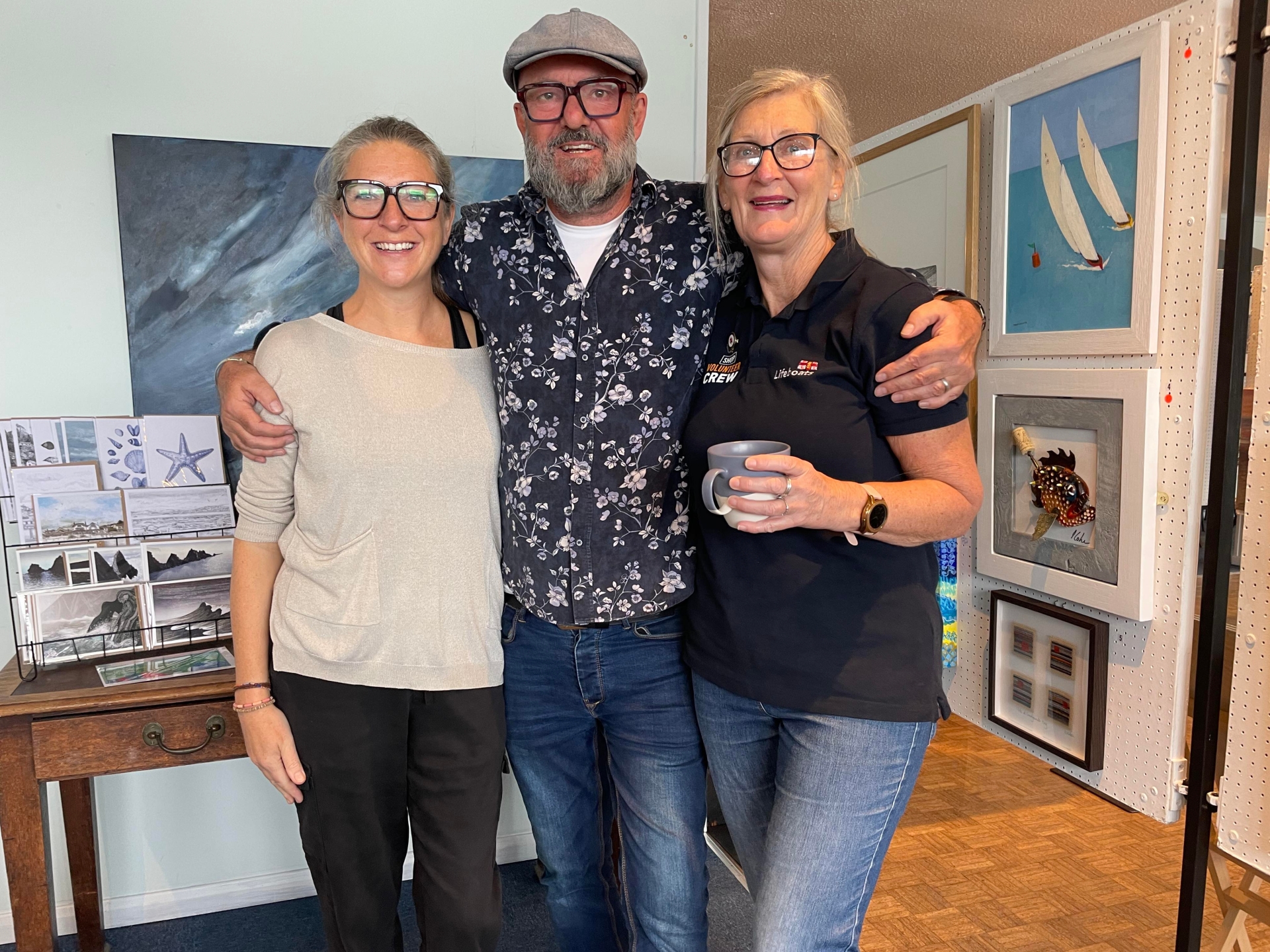 Appledore Art Show organisers Wendy Harrison, Lee Holman and Sally Adamou.