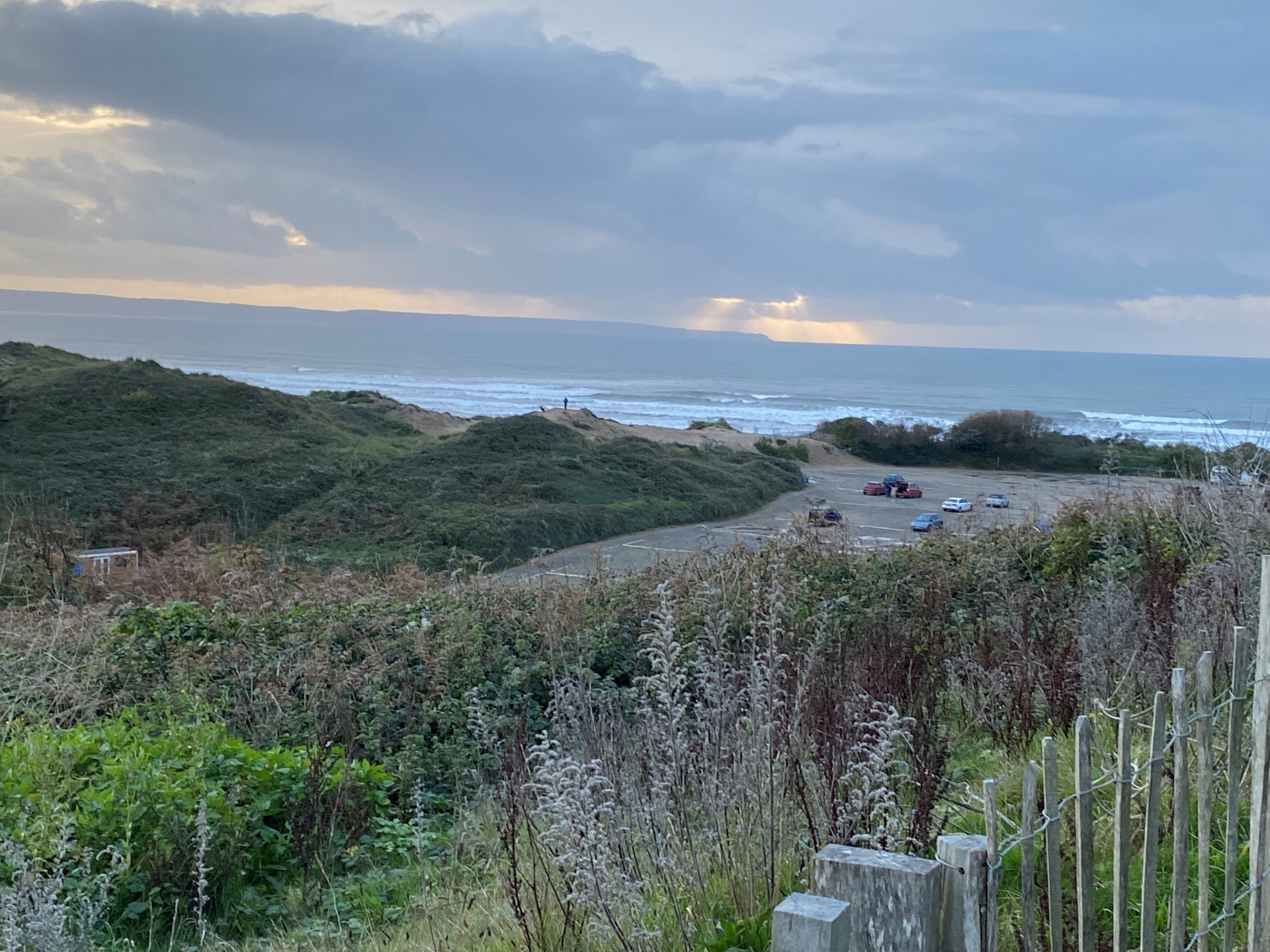 The car park at Saunton Sands and dunes of Braunton Burrows - Credit: Alison Stephenson