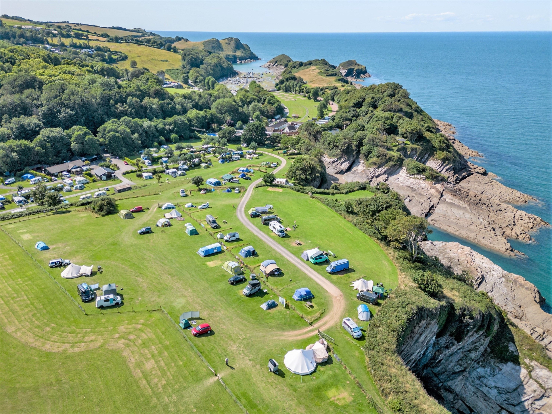 Watermouth Valley Camping Park offers amazing coastal views. Credit: Watermouth Valley Camping Park