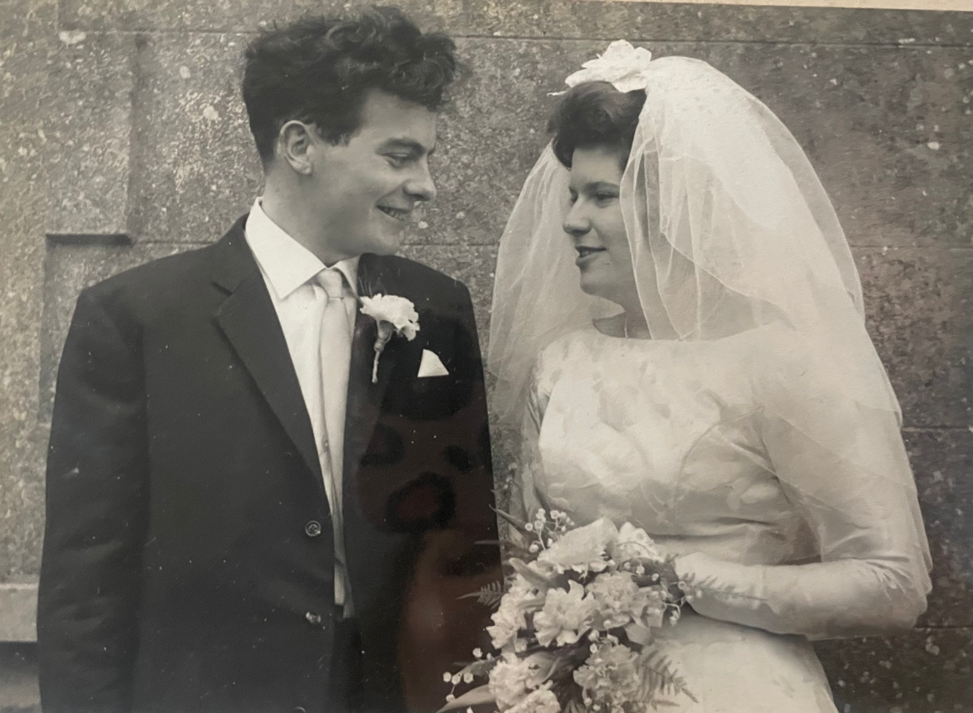 Ron & Rosella on their wedding day. 
