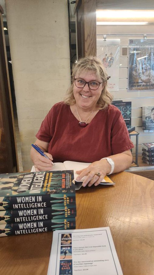 Helen Fry at her book signing 
